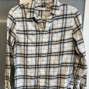 Abercrombie Kids Black and White Plaid Shirt